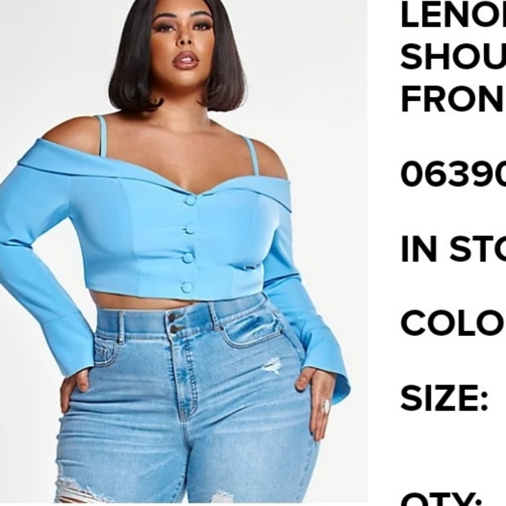FTF off the shoulder crop top